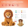image:imageCloud b Sound Machine with White Noise Soothing Sounds  Cuddly Stuffed Animal  Adjustable Settings and AutoShutoff  Nighty Night Owl Smart SensorLouis Lion Smart Sensor Brown
