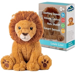 image:imageCloud b Sound Machine with White Noise Soothing Sounds  Cuddly Stuffed Animal  Adjustable Settings and AutoShutoff  Nighty Night Owl Smart SensorLouis Lion Smart Sensor Brown