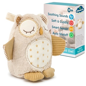 image:imageCloud b Sound Machine with White Noise Soothing Sounds  Cuddly Stuffed Animal  Adjustable Settings and AutoShutoff  Nighty Night Owl Smart SensorNighty Owl Smart Sensor Beige